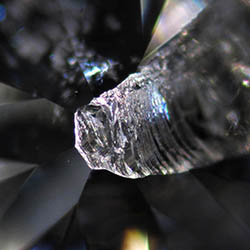 Growth Lines are Visible in this Damaged Diamond